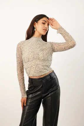 Scarlette Long Sleeve Embellished Top