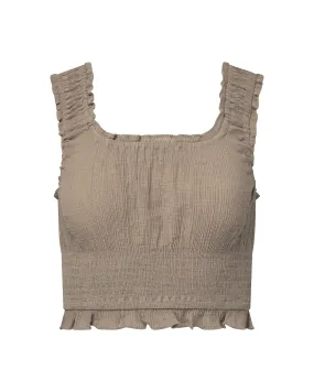 Scooped Smocked Tank