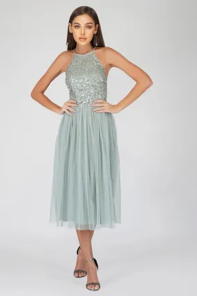 Sprinkle Sage Green Bridesmaid Midi Dress