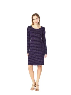 Tianello "Joaquin" French Knit Long Sleeve "Ballet" Dress