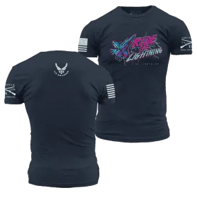 USAF - Ride The Lightning T-Shirt - Midnight Navy