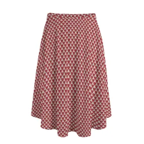 Vampire Art Edgy Trendsetter Maxi Skirt With Pockets - Retro Hearts